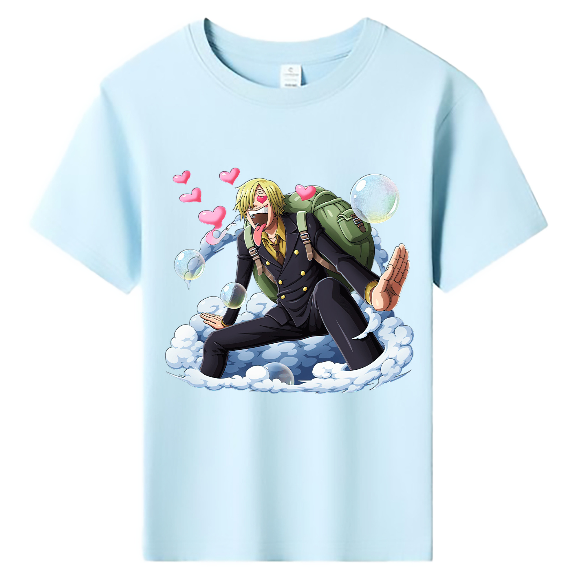 （画像用） ワンピース サンジ ONE PIECE Sanji 綿100％キッズTシャツ（フロントプリント）